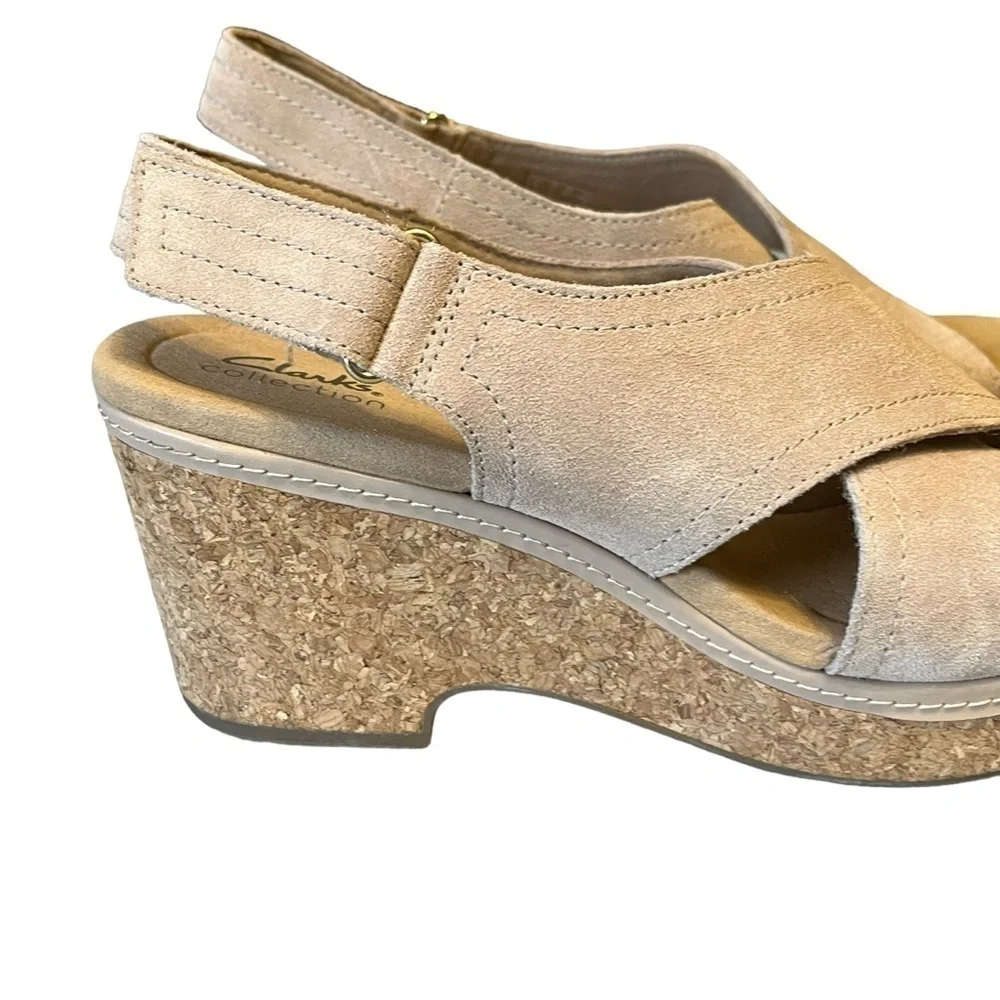 Clark’s Giselle Coast Wedge Sandal. Sand Color. Size 11 #1379